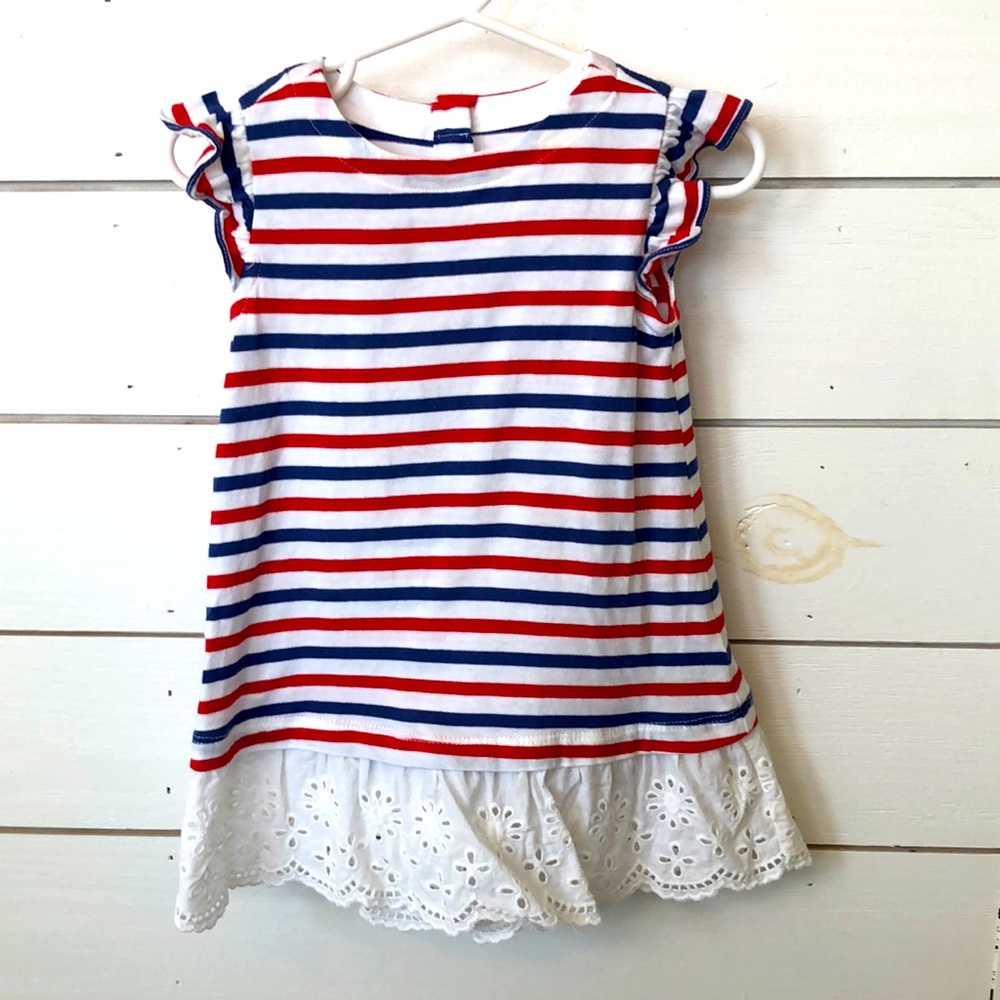 Gap red, white, blue striped dress